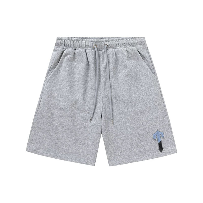 Trapstar Irongate Arch Small T Sweat Shorts - Grey/Blue Hover Image