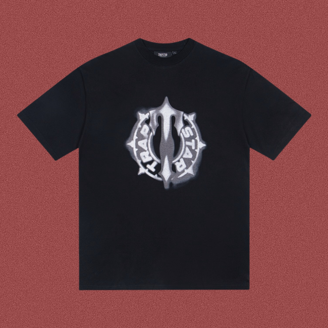 Trapstar Spiked Circle "T" Graphic Tee - Black/White Hover Image
