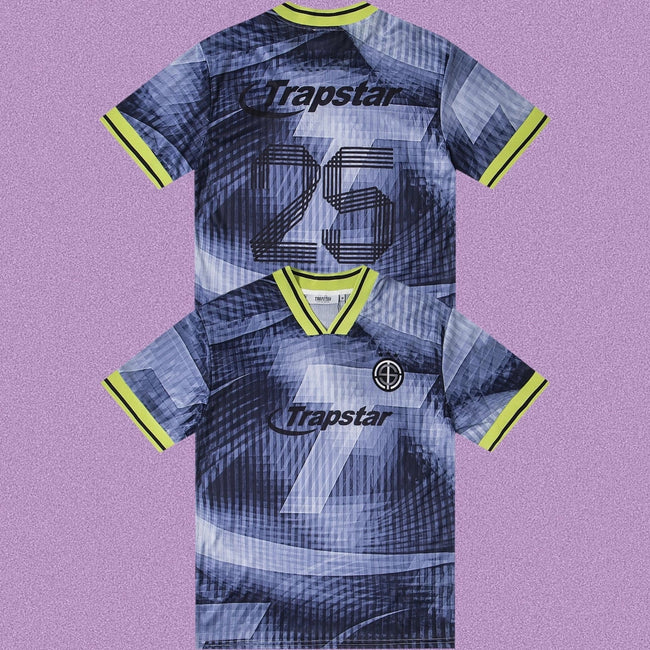 Trapstar Camo V-Neck Football Jersey - Dark Charcoal/Blue Hover Image
