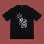 Trapstar Large "TS" Varsity Monogram Tee - Black
