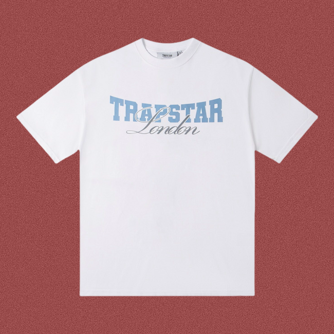 Trapstar London Collegiate Arch Graphic Tee - White/Blue Hover Image