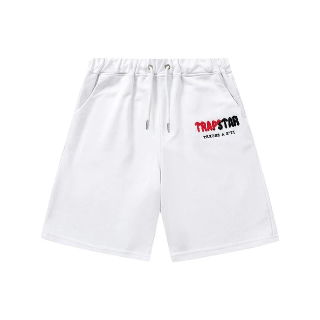 Trapstar It's A Secret Logo Sweat Shorts - White/Red Hover Image