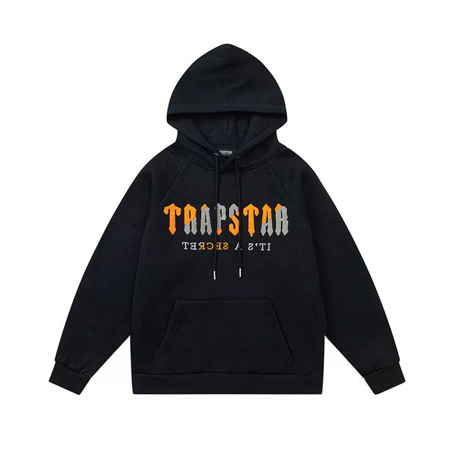 Trapstar Style Autumn/Winter Yellow-Grey Gradient Hoodie - Black Hover Image
