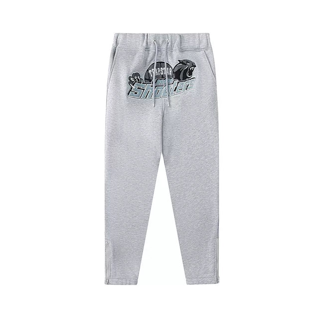 Trapstar Style Autumn/Winter Blue & Black Shooters Sweatpants - Heather Grey Hover Image