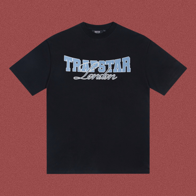 Trapstar London Collegiate Arch Graphic Tee - Black/Blue Hover Image