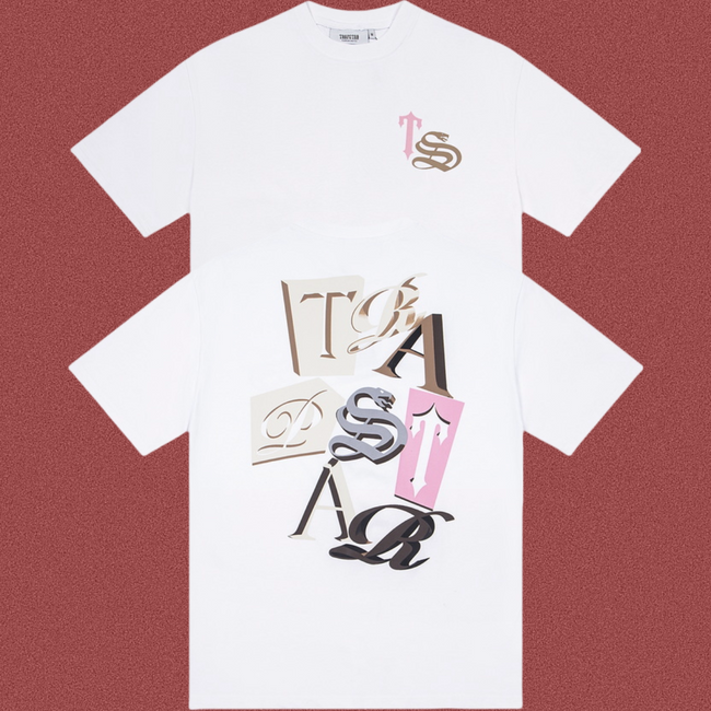 Trapstar Collage Card Alphabet Graphic Tee - White Hover Image