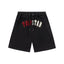Trapstar Gothic Arch Logo Sweat Shorts - Black/Red/White