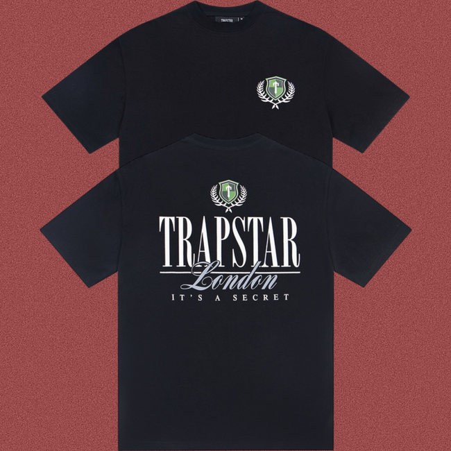 Trapstar Crest & London Script Graphic Tee - Black Hover Image