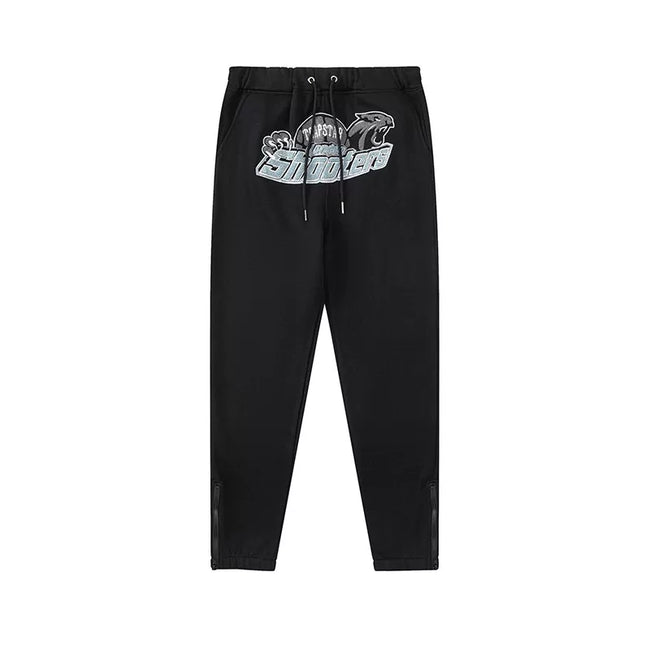 Trapstar Style Autumn/Winter Blue & Black Shooters Sweatpants - Black Hover Image