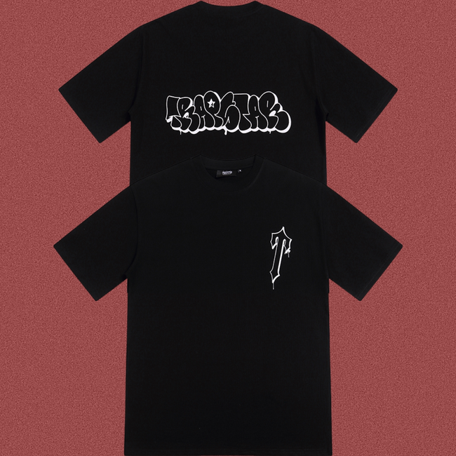 Trapstar Bubble Graffiti Logo Tee - Black Hover Image