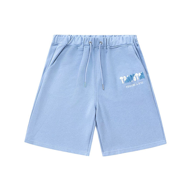 Trapstar Graffiti Logo Sweat Shorts - Peacock Blue Hover Image