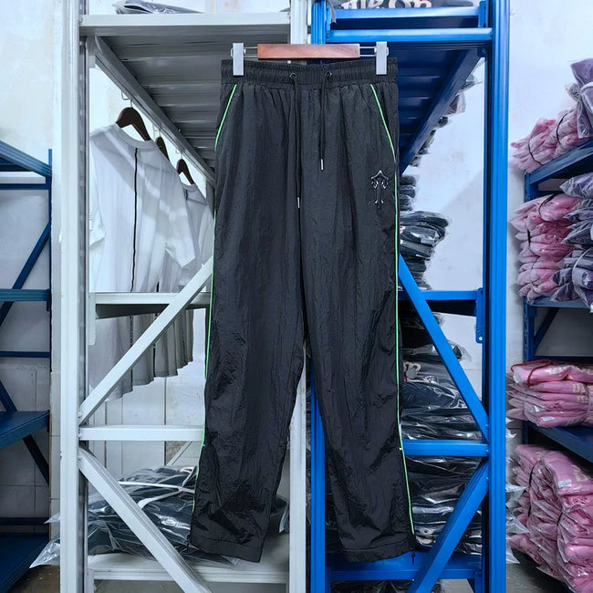 Trapstar Piping Track Pants - Black/Green Hover Image