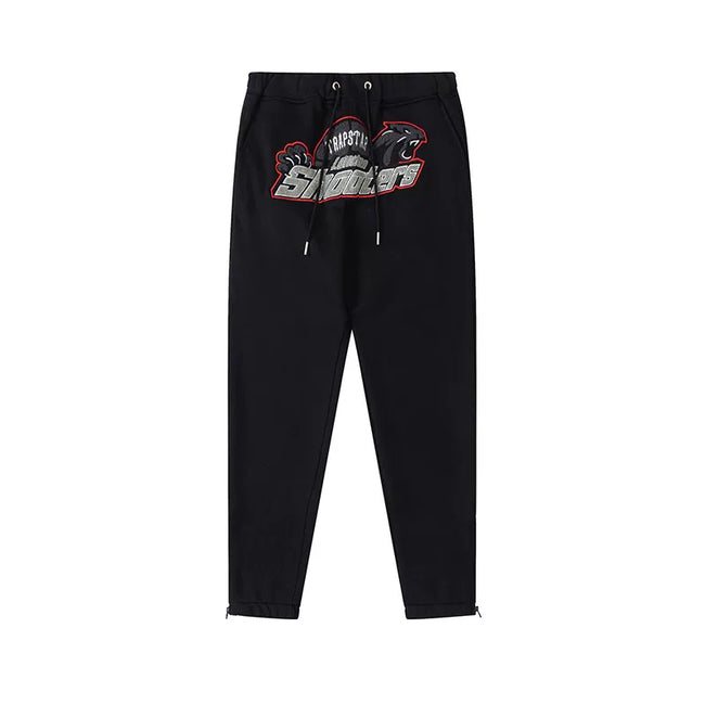 Trapstar Style Autumn/Winter Shooters Panther Graphic Sweatpants - Black Hover Image