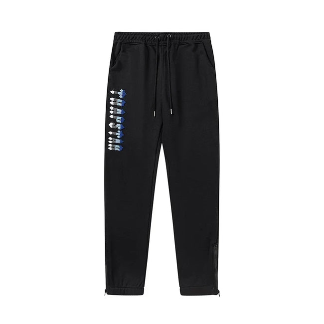 Trapstar Style Autumn/Winter Casual Side-Logo Sweatpants - Black Hover Image