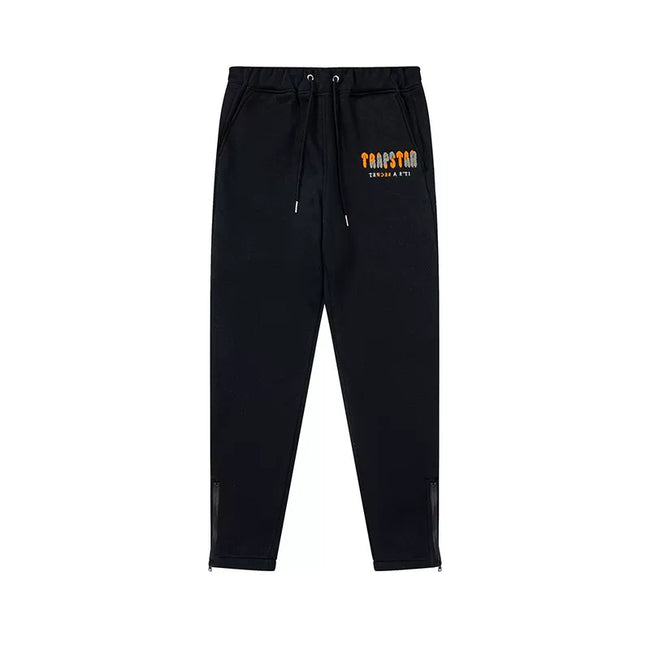 Trapstar Style Autumn/Winter Yellow Hip-Print Sweatpants - Black Hover Image