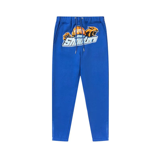 Trapstar Style Autumn/Winter Shooters Graphic Sweatpants - Royal Blue Hover Image