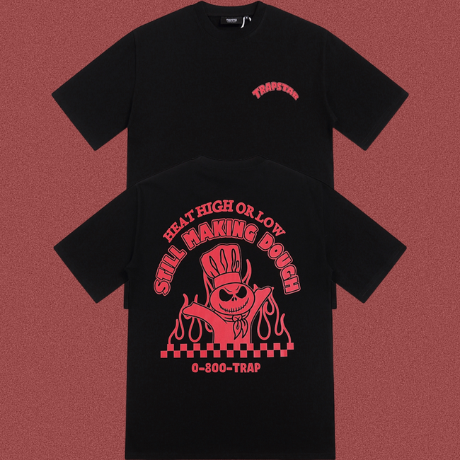 Trapstar "Still Making Dough" Graphic Tee - Black/Red Hover Image