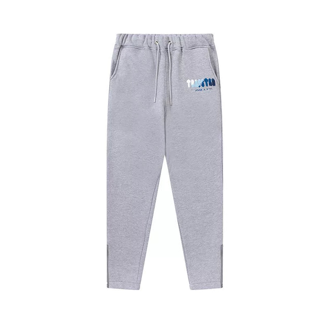 Trapstar Style Autumn/Winter Blue-Grey Gradient Hip-Print Sweatpants - Heather Grey Hover Image