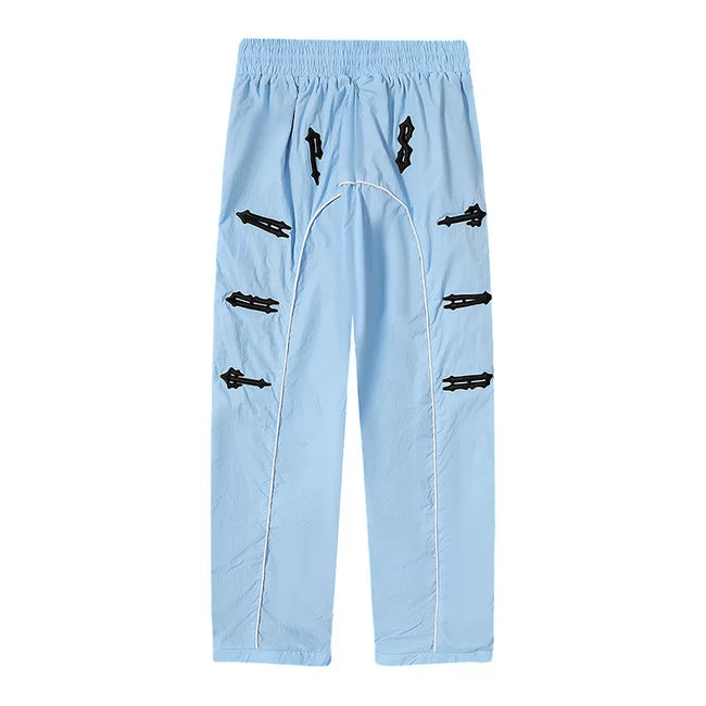Trapstar Piping Track Pants - Sky Blue/Black Hover Image
