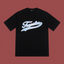Trapstar Italic Script Gradient Logo Tee - Black/Light Blue