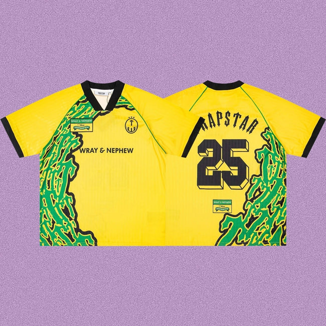 Trapstar x Wray & Nephew Graphic Football Jersey - Yellow/Green Hover Image
