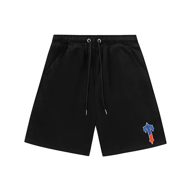 Trapstar Irongate Arch Small T Sweat Shorts - Black/Blue/Red Hover Image