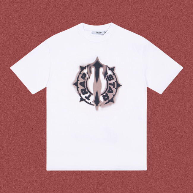 Trapstar Spiked Circle "T" Graphic Tee - White/Khaki Hover Image