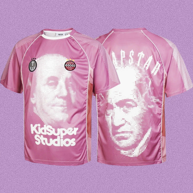 Trapstar x KidSuper Studios Franklin Graphic Jersey - Pink Hover Image
