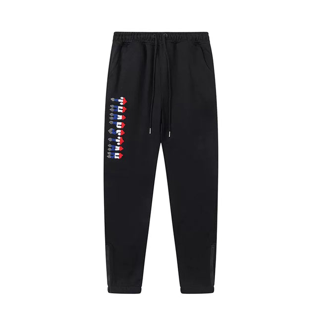 Trapstar Style Autumn/Winter Side-Leg Gradient Logo Sweatpants - Black Hover Image