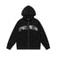 Trapstar Style Autumn/Winter Camo Patchwork Full-Zip Hoodie - Black