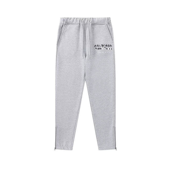 Trapstar Style Autumn/Winter Decoded Hip-Print Sweatpants - Heather Grey Hover Image