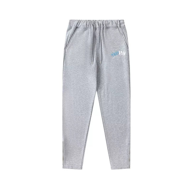 Trapstar Style Autumn/Winter Mini-Logo Hip-Print Sweatpants - Heather Grey/Blue Hover Image