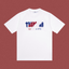Trapstar Tricolor Gothic Logo Tee - White/Red/Blue