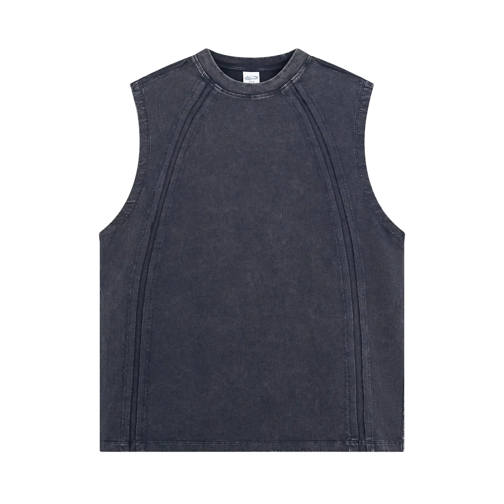 Raw Edge Acid Wash Drop Sleeve Tank