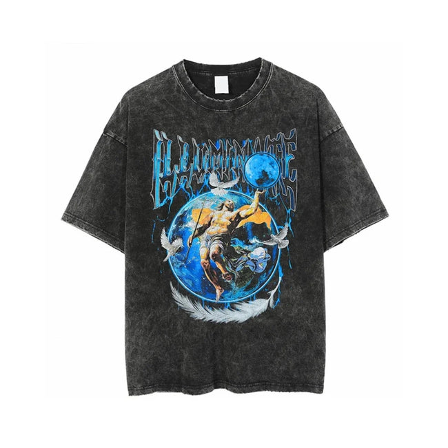 'Real Immortal' Acid Wash T-Shirt Hover Image