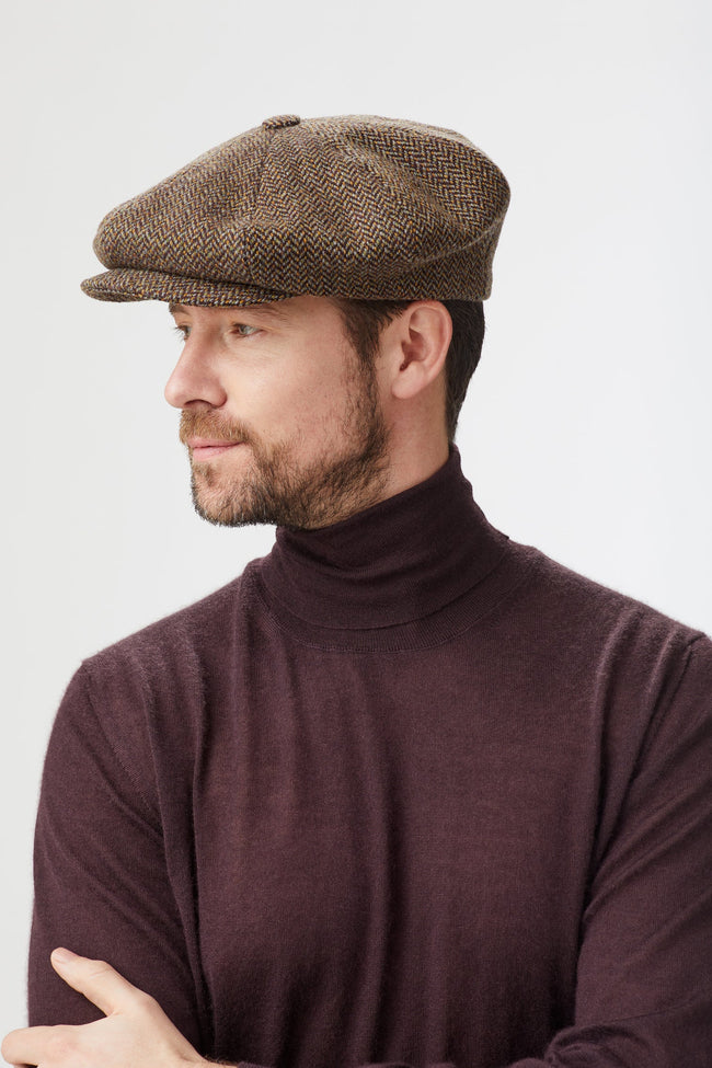 Sandwich Tweed Bakerboy Cap Main Image