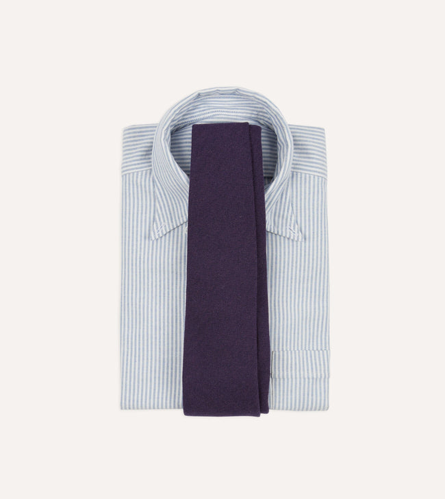 Purple Pure Cashmere Solid Tipped Tie Main Image
