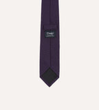 Purple Pure Cashmere Solid Tipped Tie