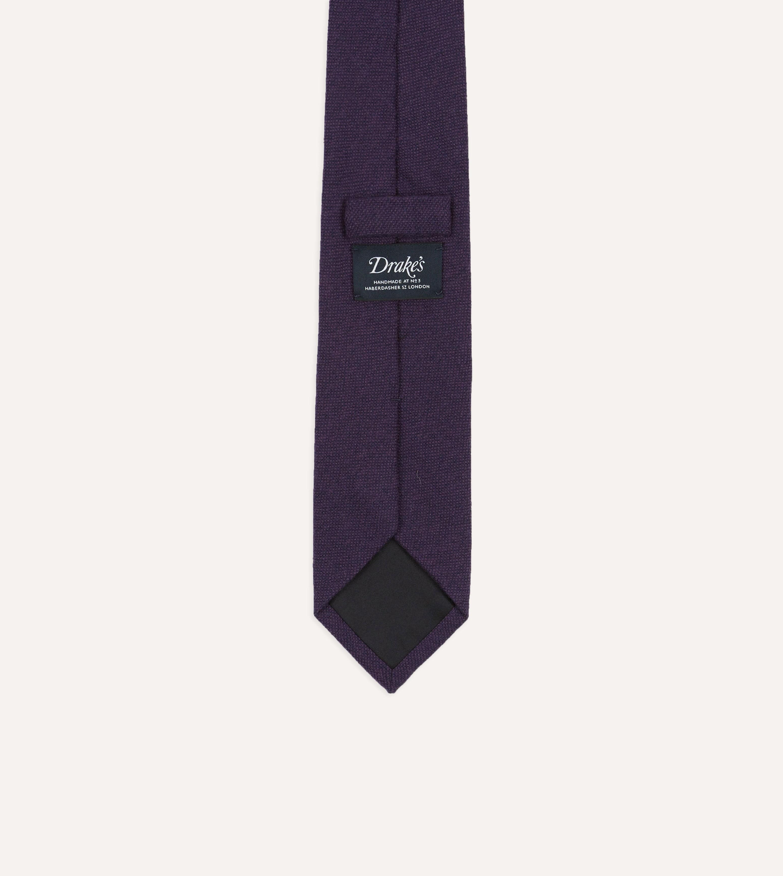 Purple Pure Cashmere Solid Tipped Tie