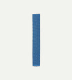 Light Blue Knitted Silk Solid Colour Tie