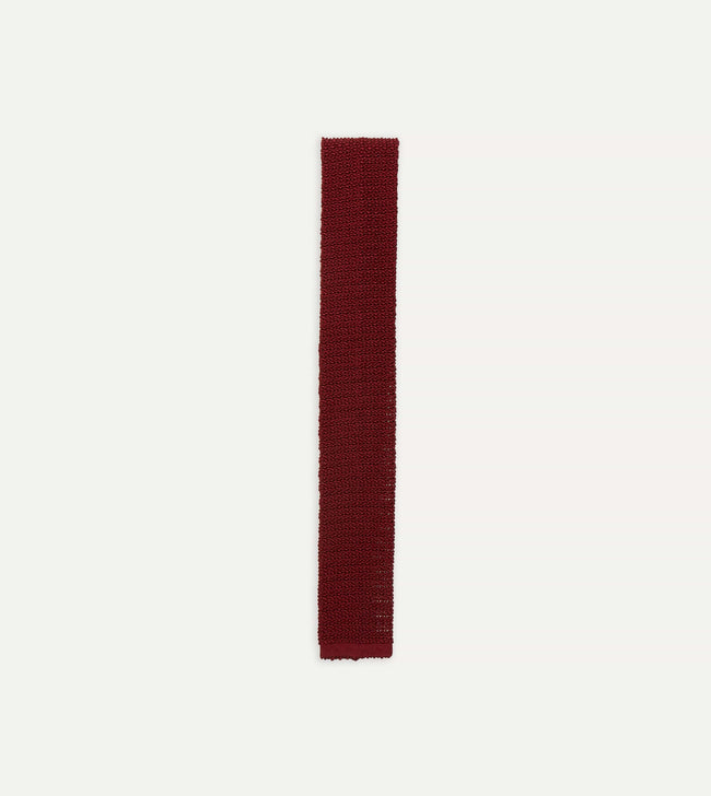 Light Wine Knitted Silk Solid Colour Tie Hover Image