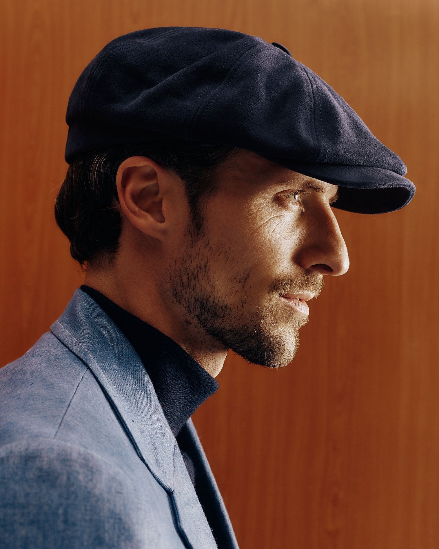 Tremelo Leather Bakerboy Cap