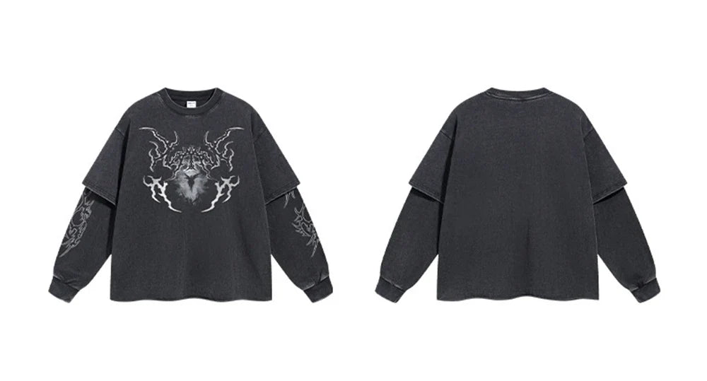Washed Metal Graphic Long Sleeve