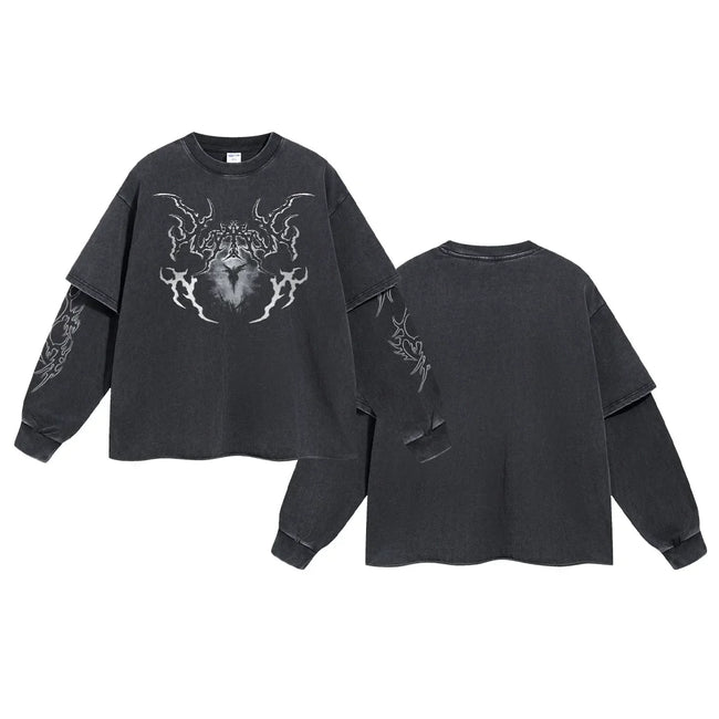 Washed Metal Graphic Long Sleeve Main Image