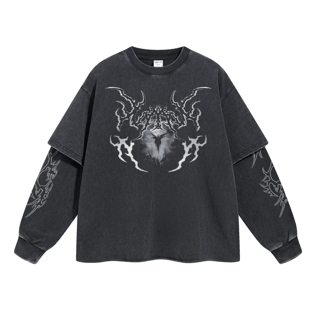 Washed Metal Graphic Long Sleeve