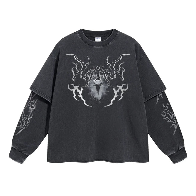 Washed Metal Graphic Long Sleeve Hover Image
