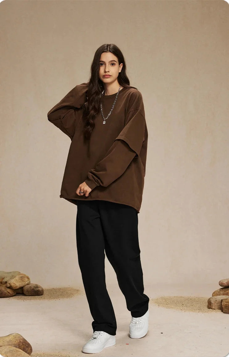 Essential Washed Double Layer Long Sleeve