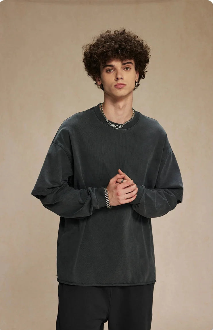 Essential Washed Double Layer Long Sleeve