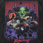 Vintage BLACK AIR 'Grave Digger' Washed Cotton Jersey Graphic T-Shirt