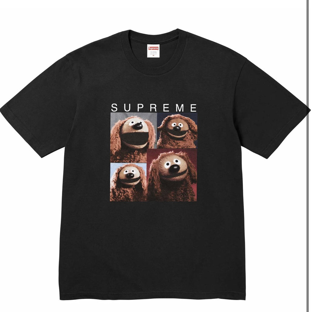 Supreme Muppet Dog Puppet Four Panel Portrait T-Shirt Vintage Cartoon Collage Unisex  Streetwear Short Sleeve Tee